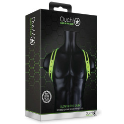 Ouch! Glow Harnais phosphorescent Sling Glow Noir-Vert Néon